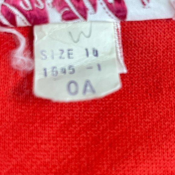 Vintage KAY WINDSOR Womens 14 Red Striped Top Keyhole Three-Quarter Sleeves - Picture 8 of 10